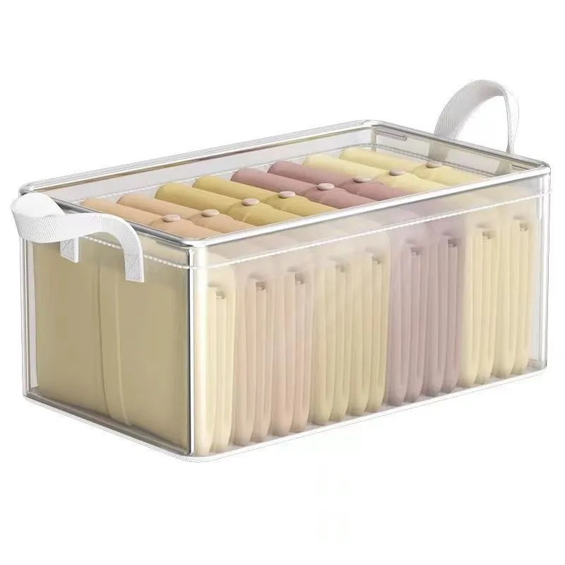 Transparent, visible, foldable and portable clothing and pants storage box, a household drawer-type wardrobe layering wonder, waterproof and moisture-proof Item Picture