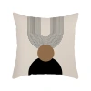 Nordic ins throw pillows, geometric lines, coffee-colored homestay pillowcases, living room sofa cushion covers, black, white and brown simple cushions Item Picture