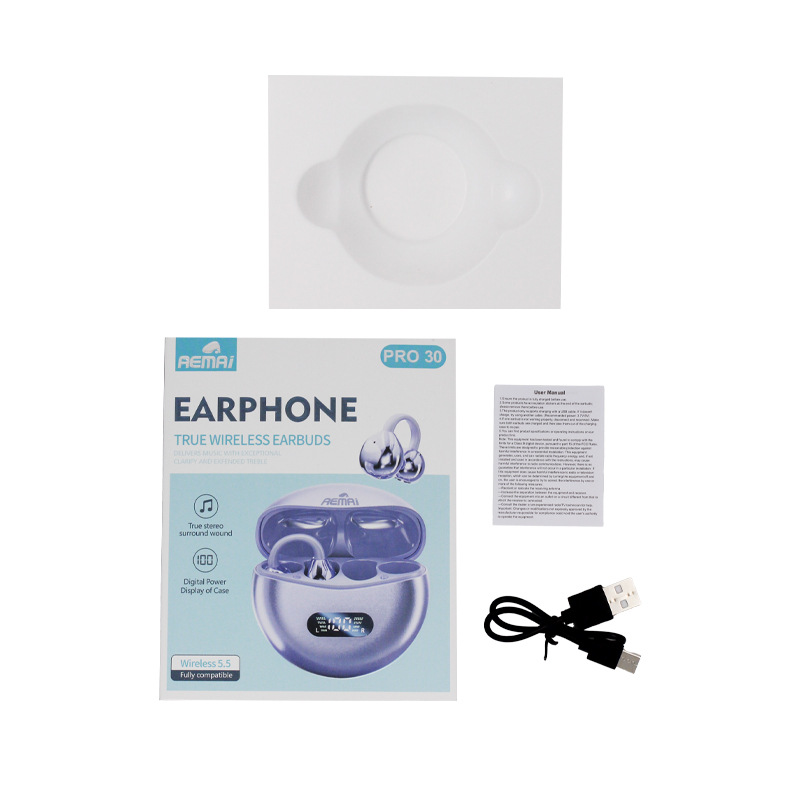 2026 auriculares bluetooth true wireless tipo de clip de oído no en el oído huaqiang norte movimiento conducción ósea calidad de sonido buen tipo de clip de oído Specification image