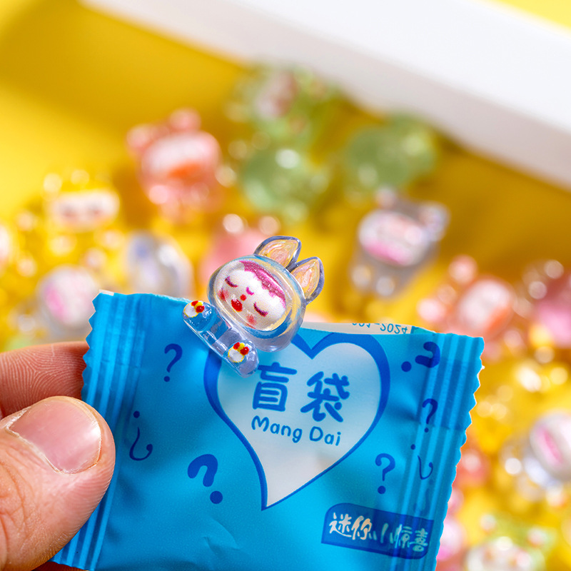 Luminous little rabbit blind bag, miniature cute rabbit toy, mini simulation small gift, Children's Day blind box doll Application Scenario