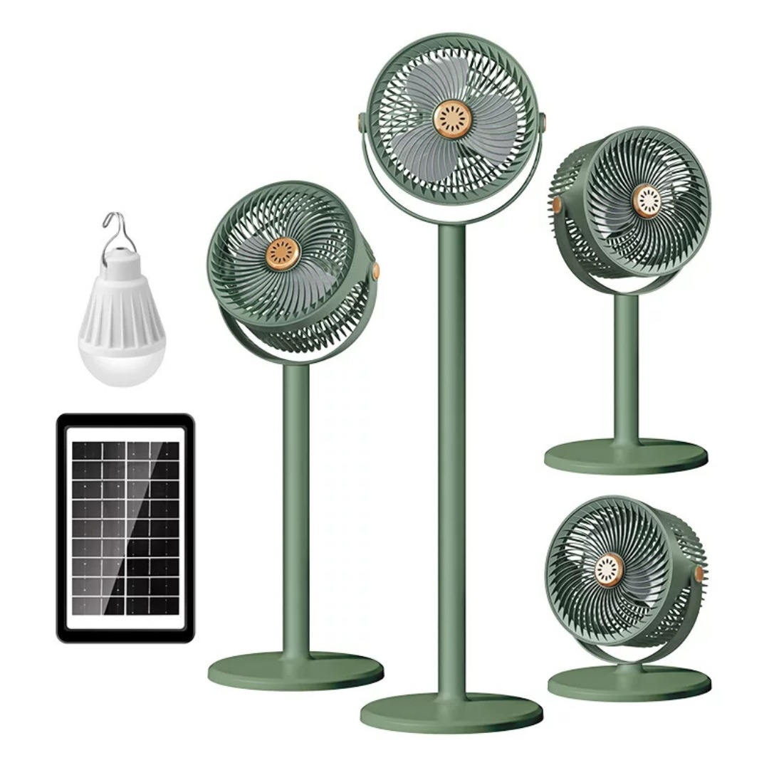 Outdoor multi-functional retractable desktop camping USB charging long-lasting high-wind-speed solar floor fan Application Scenario