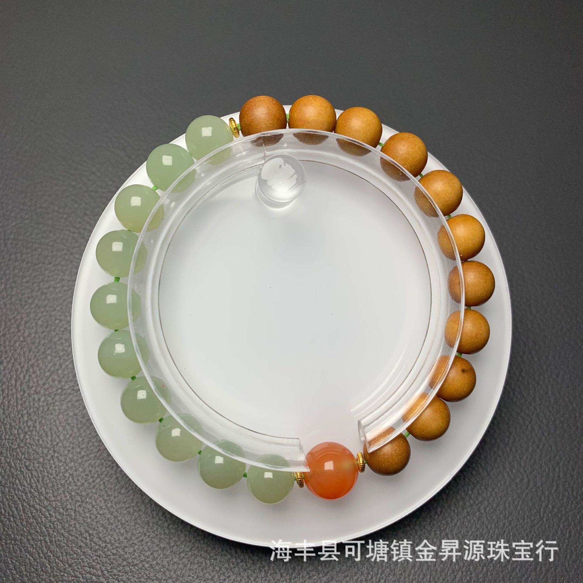 天然和田玉手链搭配南红檀木手串文玩串珠设计原创批发直播简约款