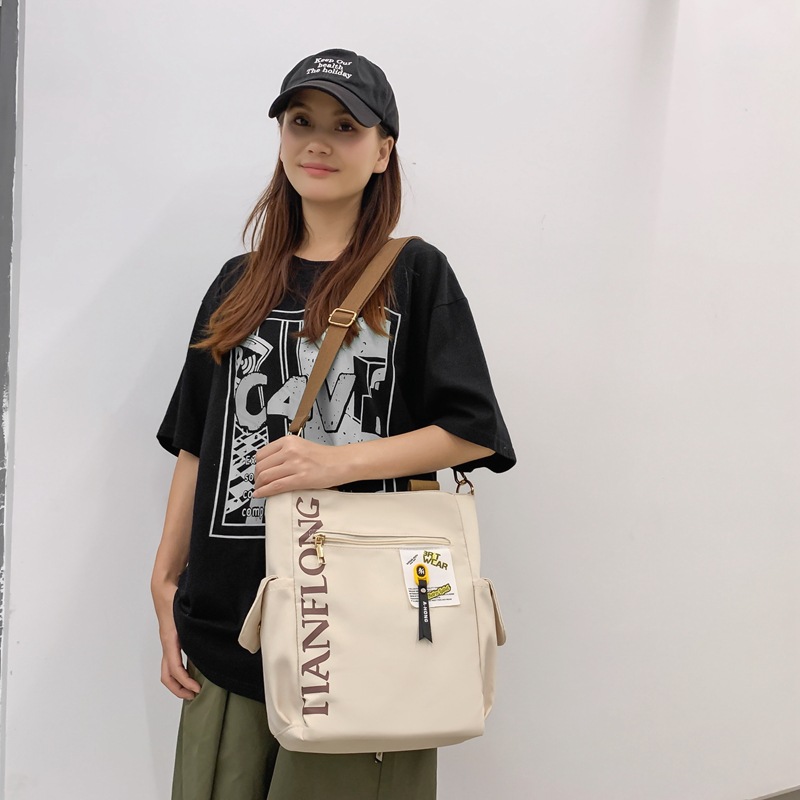 New Japanese-style large-capacity bag, casual and versatile, women's single-shoulder bag, student's school commuting crossbody handbag Specification image