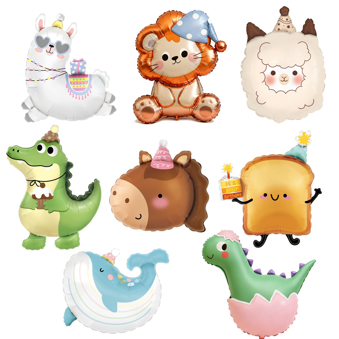 卡通动物造型气球铝膜生日气球玩具玩偶服充气不倒翁企鹅户外运动球汽球摆摊