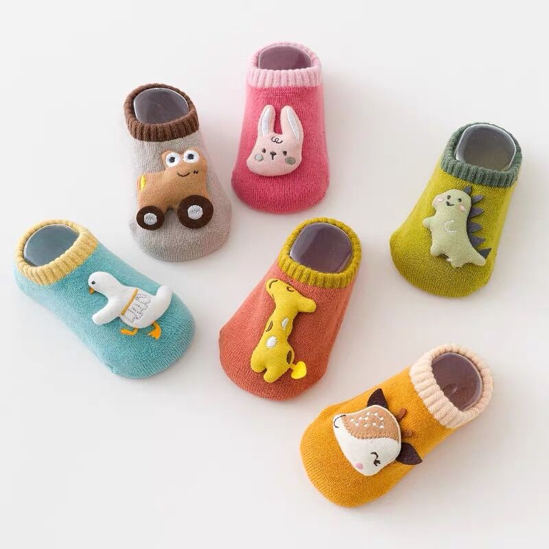 Baby floor socks for autumn and winter warmth, anti-slip with glue, baby walking socks, cute dolls, children's socks manufacturer wholesale details Picture