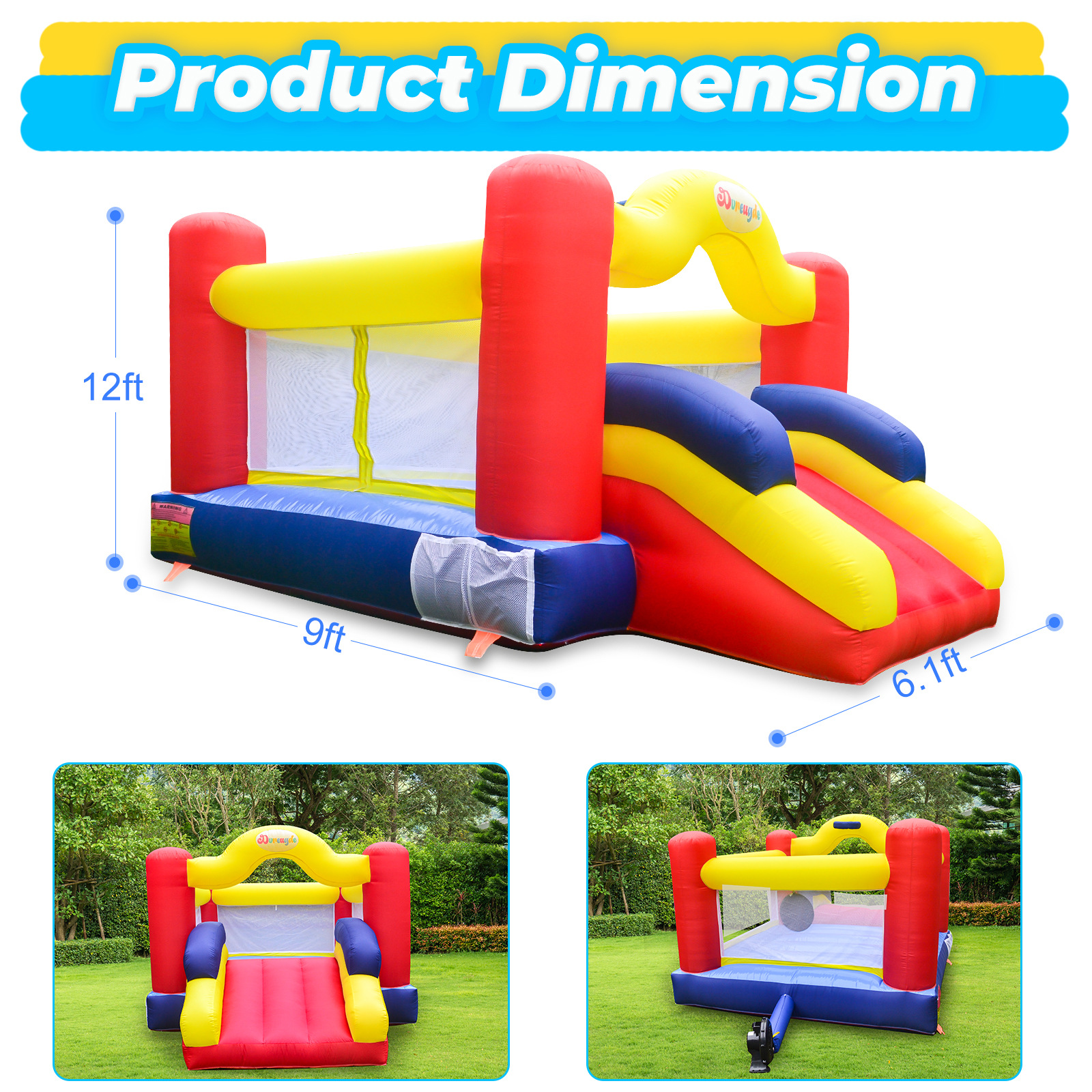 Direct sales from the source manufacturer of cross-border best-selling inflatable trampolines, home trampolines, indoor castles and small children's playgrounds details Picture