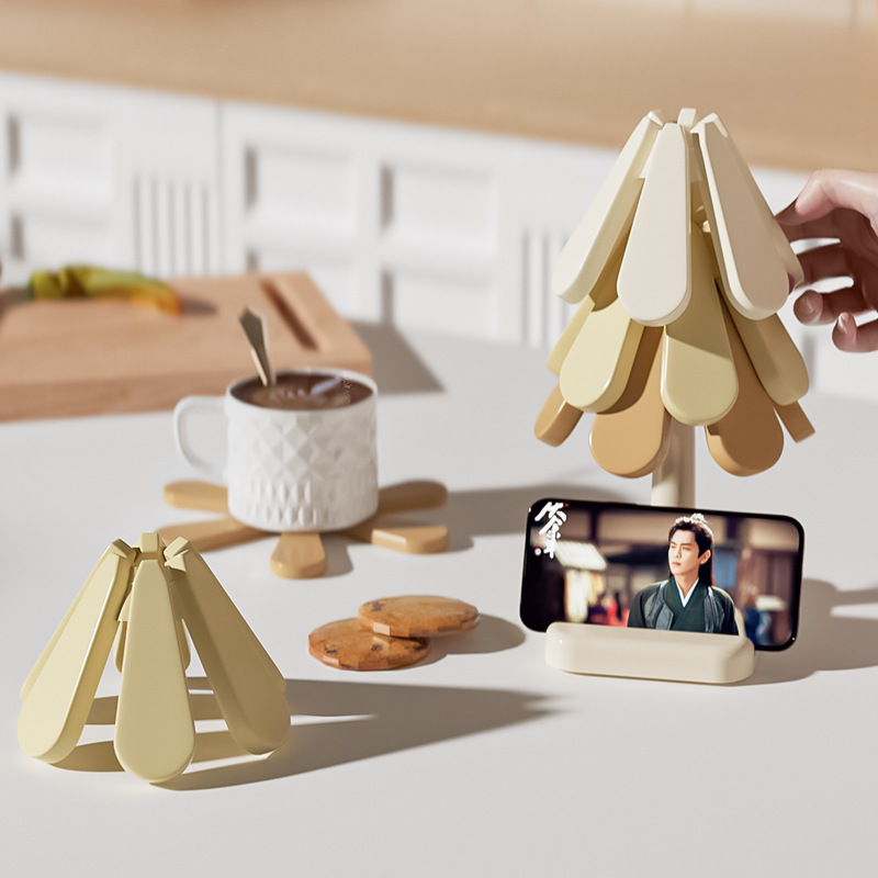 隔热防烫餐桌杯垫防水防污厨房餐垫圣诞树免洗硅胶锅垫家用隔热垫详情图3