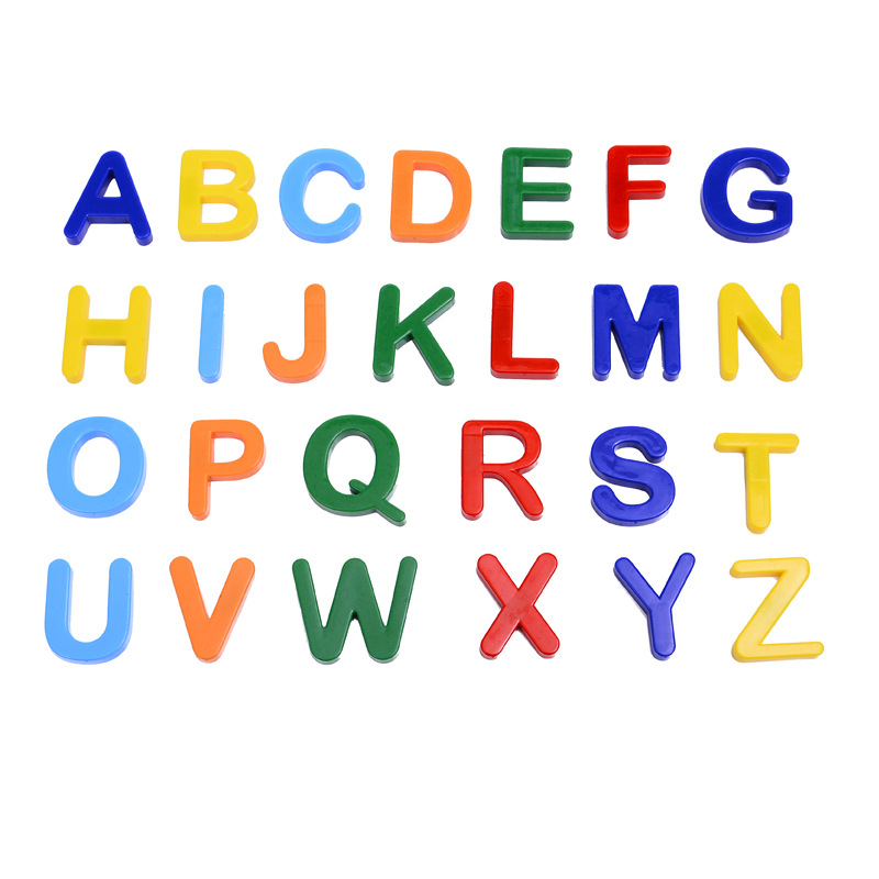 The manufacturer supplies letter magnetic stickers, children's fun early education magnetic letter stickers, capital plastic magnetic discounted goods wholesale Item Picture