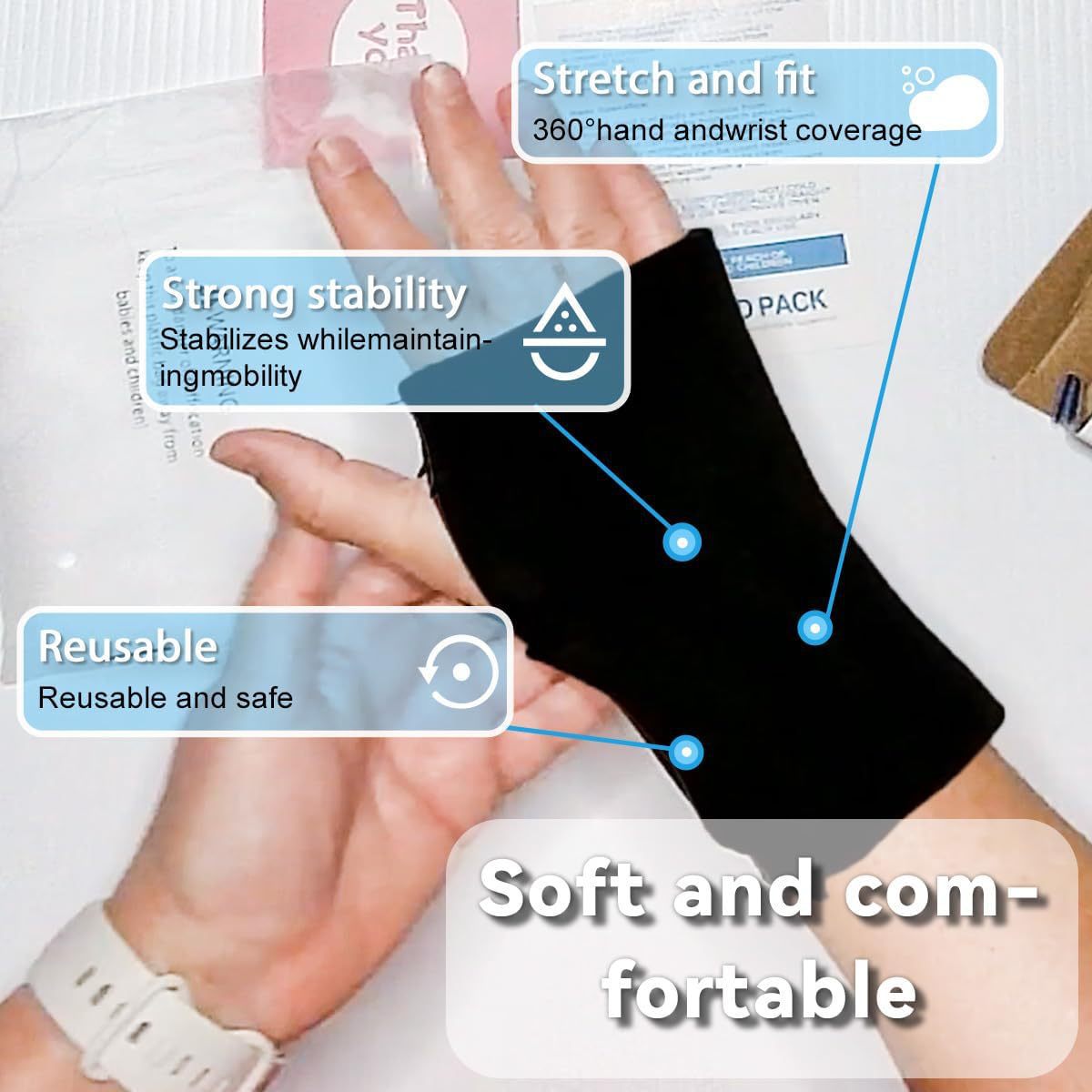 Cross-Border Best-Selling Ice Compress Wrist Guard, Anti-Sprain Wrist Fixator, Bone Joint Guard, Wrist Strap, Reusable For Both Men And Women Application Scenario