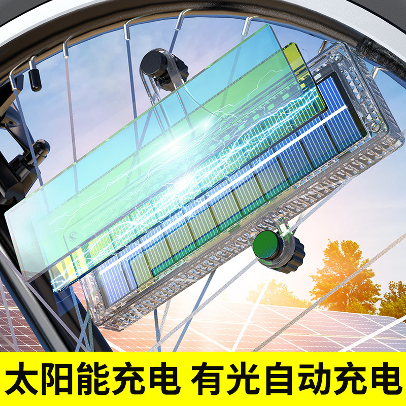 Bicycle tire light, Wind and Fire Wheel night riding induction type solar bicycle tire wire light spoke light 16LED Specification image