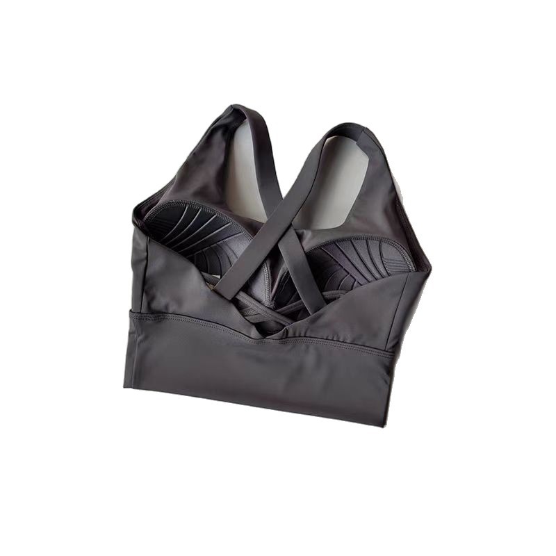 Fixed chest pad sports underwear for women, high-strength shock-absorbing and gathering running bra, yoga and fitness underwear Item Picture