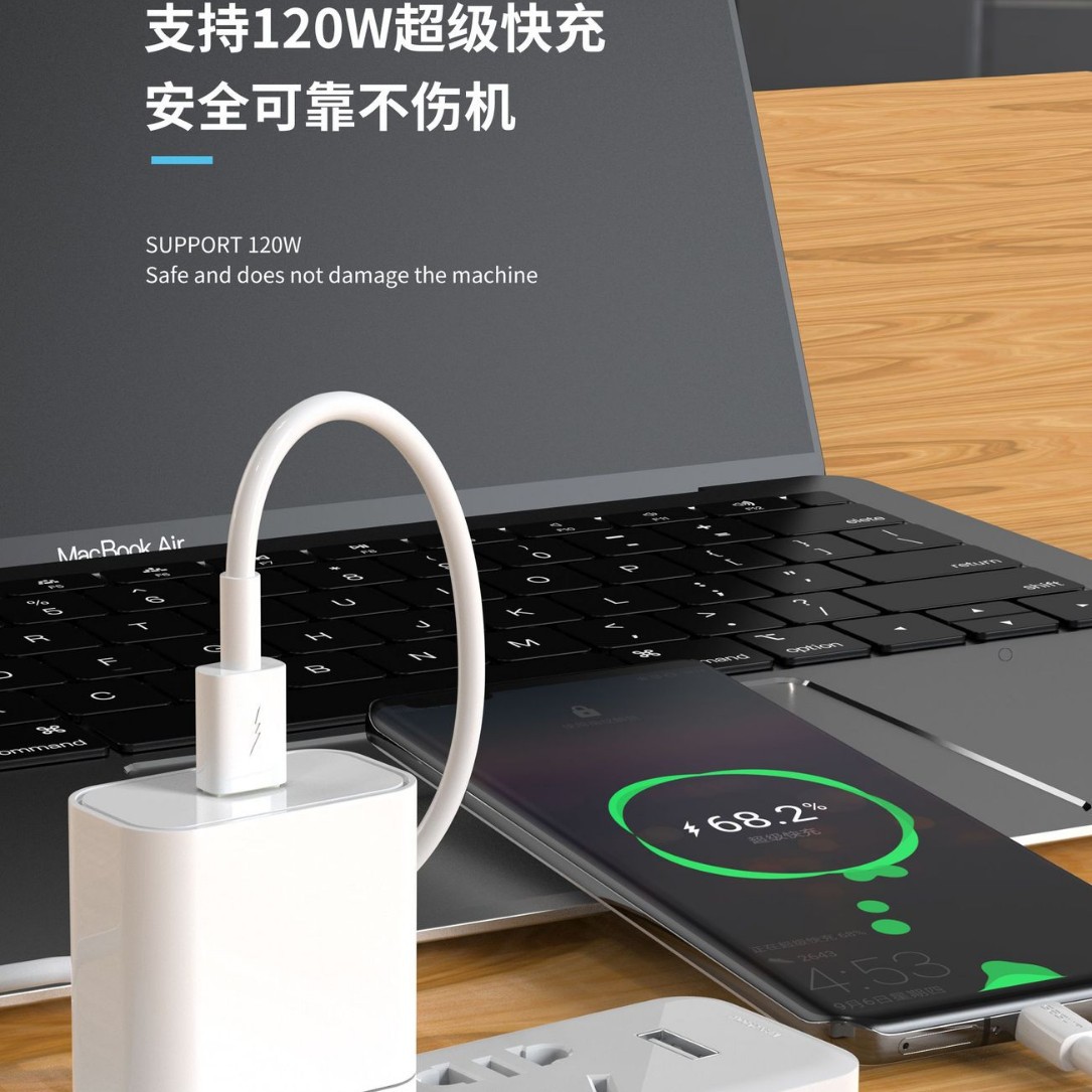 The Sanshang C18 fully compatible super fast charging mobile phone fast charging cable 6AVO IQ copper wire for data transmission and charging in one Item Picture