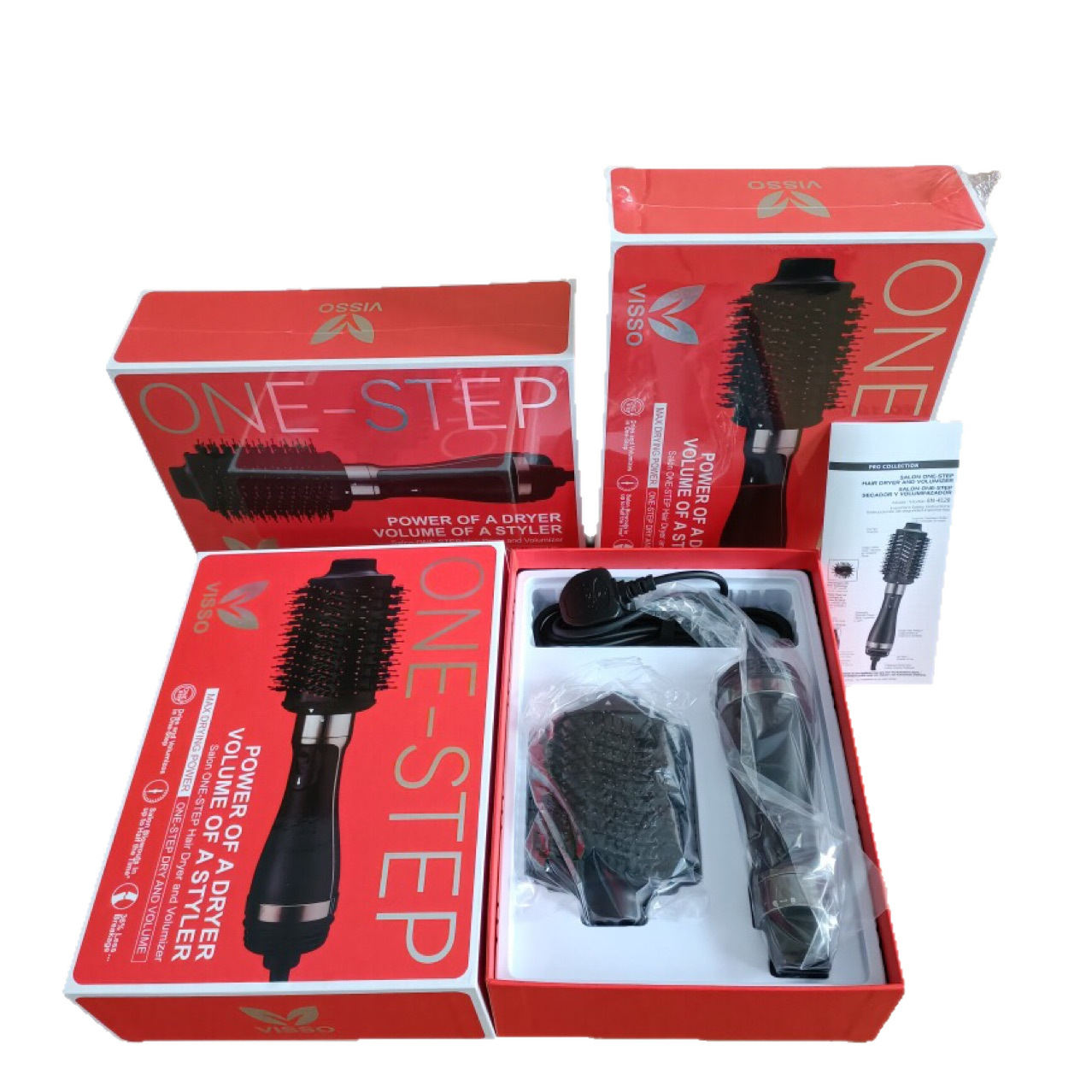 Cross-border multi-functional hot air comb, high-power straightening comb, dry and wet dual-purpose blower comb, factory direct sales, Peng Song styling comb Item Picture