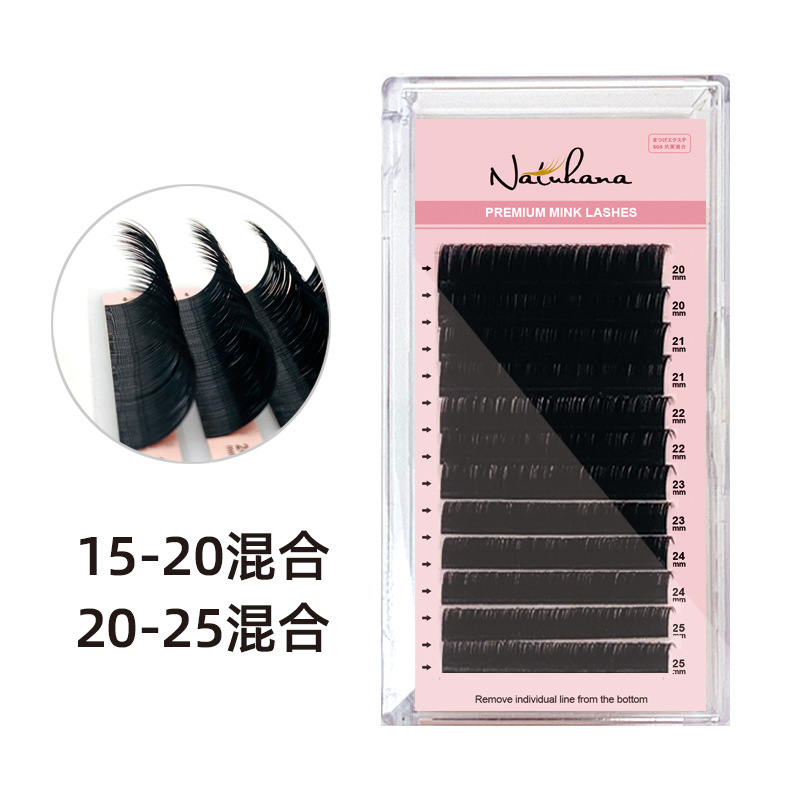 shanilak 15-25mm extra-long single eyelash extensions can be taken in large numbers to create thick, round, and curly false eyelashes