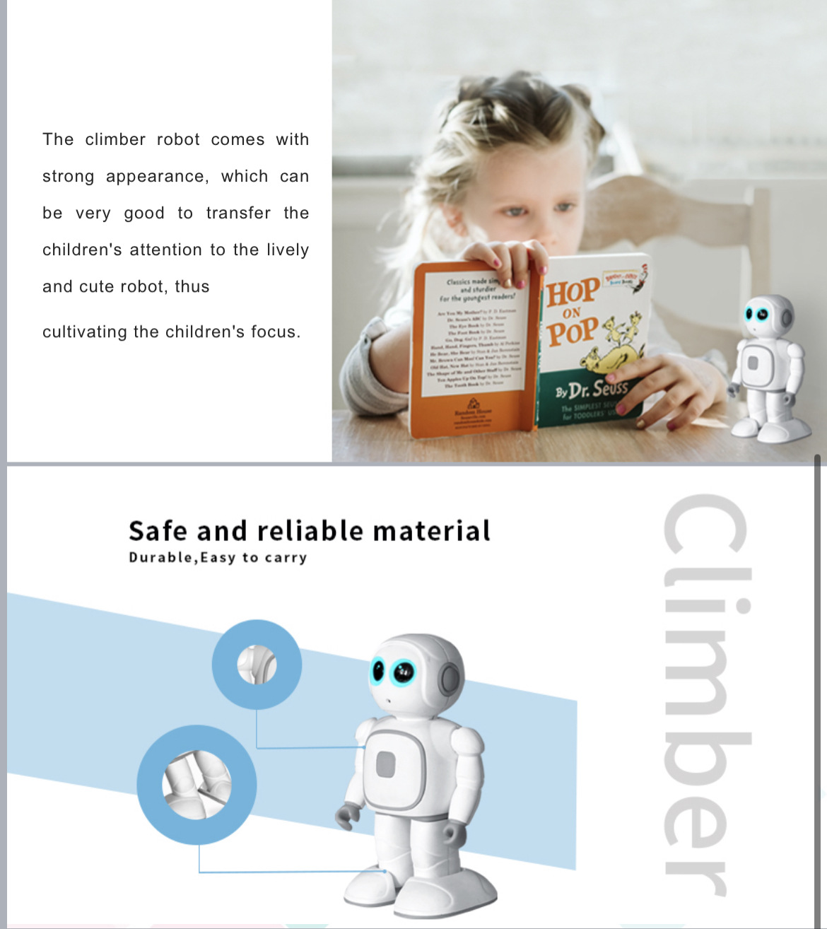 Climber R8 English Version Intelligent robot programming Dancing Children's Companion Toy interaction Application Scenario