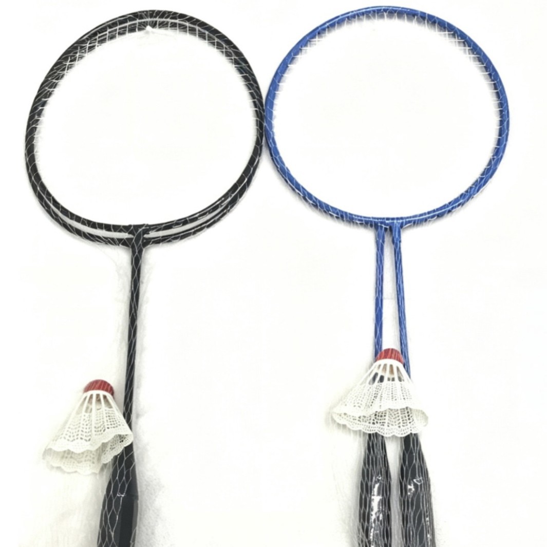 Factory direct sales of badminton racket sets made of iron alloy, two rackets and one ball, in stock, quick delivery, one-piece consignment Item Picture