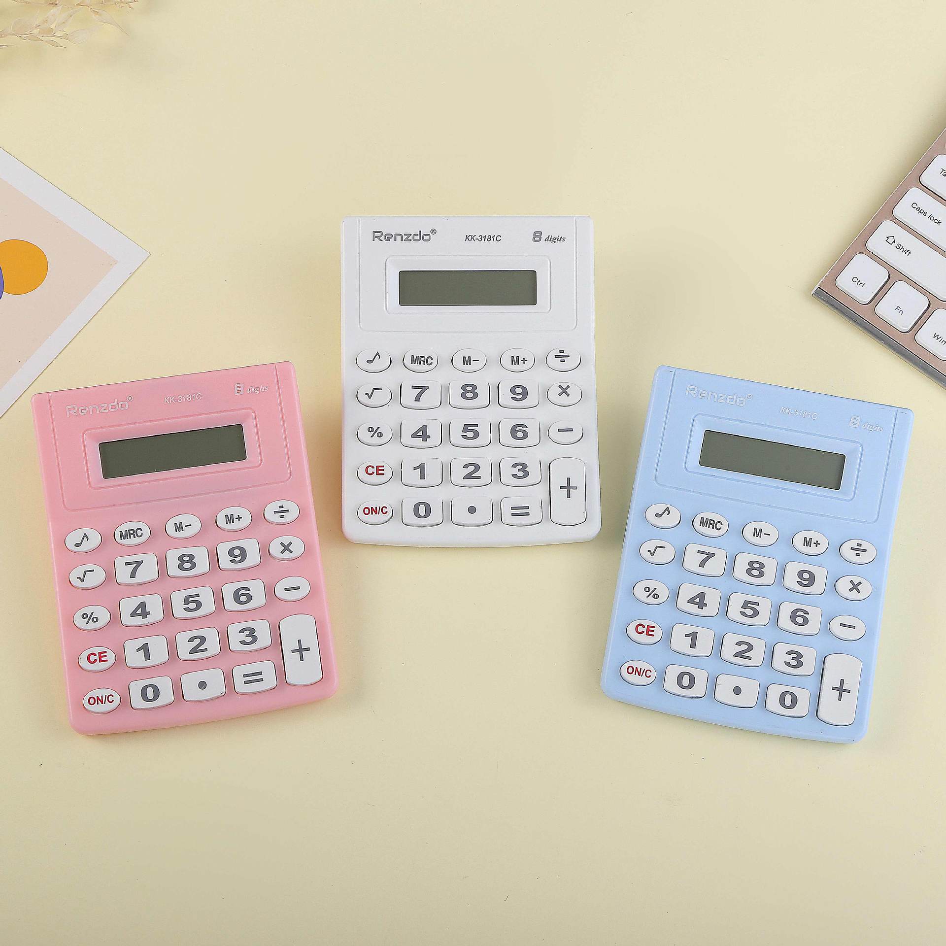 KK-3181A factory direct sale solid color 8-digit calculator, multi-functional office accounting calculator details Picture