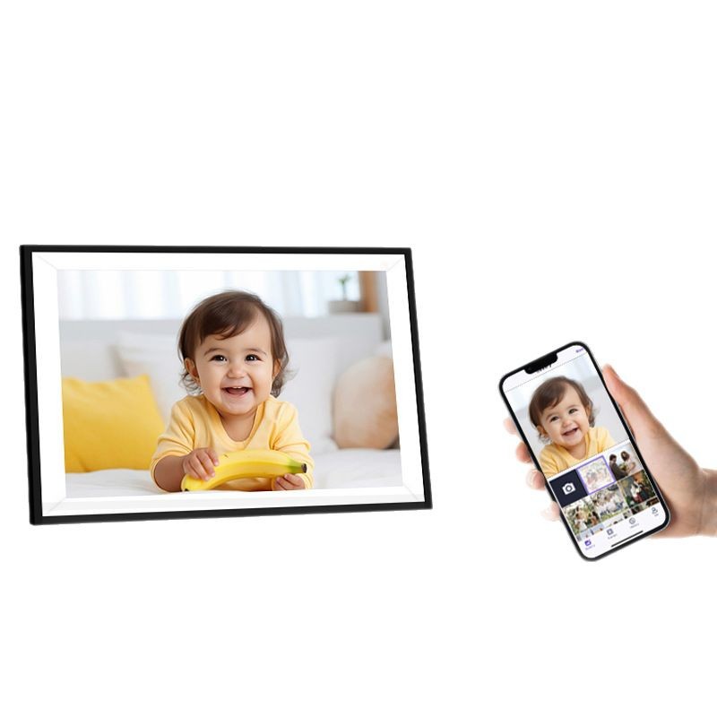 Rovesky rechargeable digital photo frame 10.1-inch 32G cross-border high-definition electronic photo album smart photo frame Item Picture