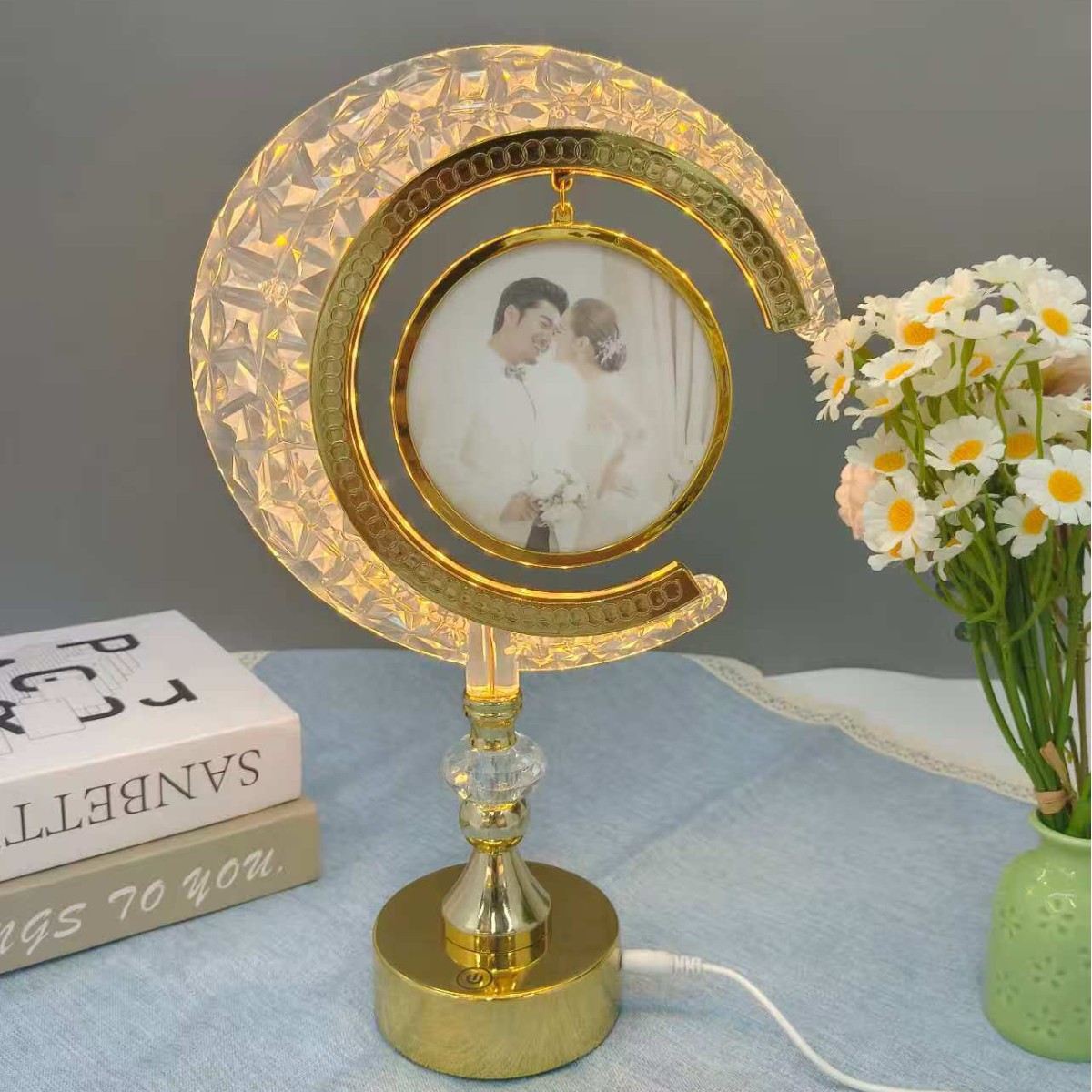 LED相框灯发光相框台灯高档北欧风ins家居摆件氛围光效外贸热款