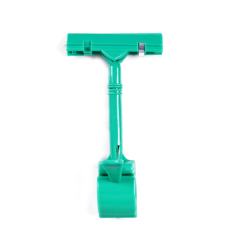 广告夹子塑料360度多色机械夹拇指夹POP夹广告夹超市展示架批发白底实物图