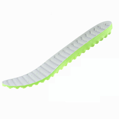 Plantilla deportiva de verano estampado de onda verde transpirable absorción de choque plantilla de corte de hombre sudor absorbente EVA plantilla de espuma Item Picture