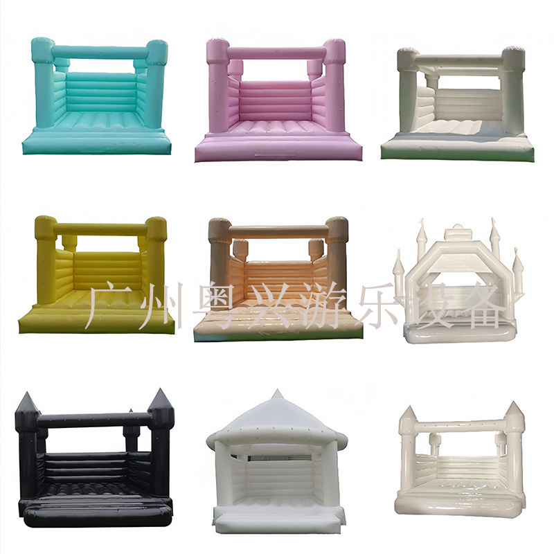 充气婚礼浪漫欧式生日派对城堡儿童乐园蹦蹦床室内娱乐淘气堡布置白底实物图