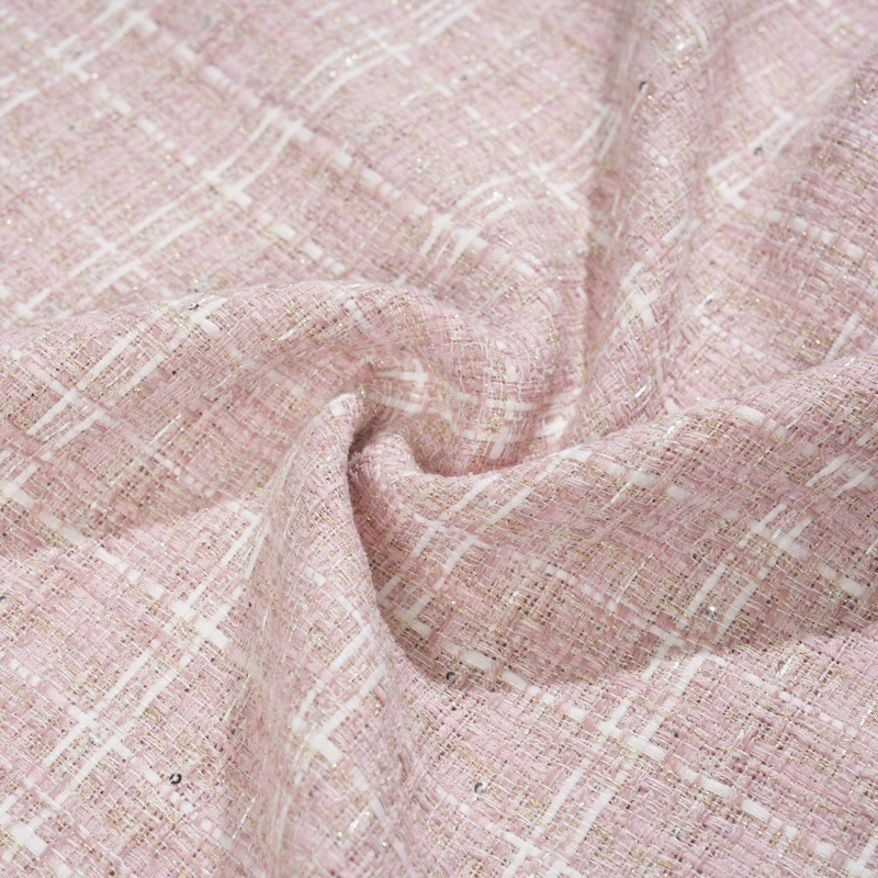 Mokashi tweed fabric for autumn and winter fashion Chanel bags, coats and dresses diy decorative fabric Specification image