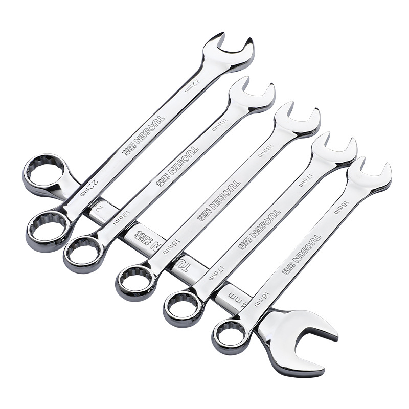 Tuosen Tools Wholesale multi-functional open-end plum blossom mirror dual-purpose wrench, double-head manual large-sized plum blossom wrench Item Picture