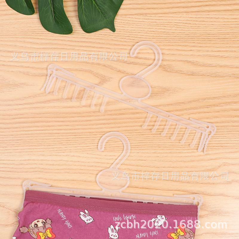 Wholesale of multi-functional transparent clothes hangers for foreign trade plastic inner hangers, underwear hangers, bra clothing stores, clothes supports Specification image