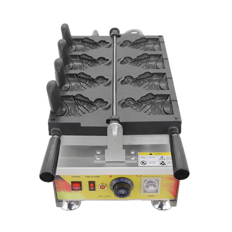 Direct sales from the manufacturer of commercial taiyaki waffle machines, multi-specification electric heating fish-shaped machines, and cross-mirror export snack equipment Item Picture