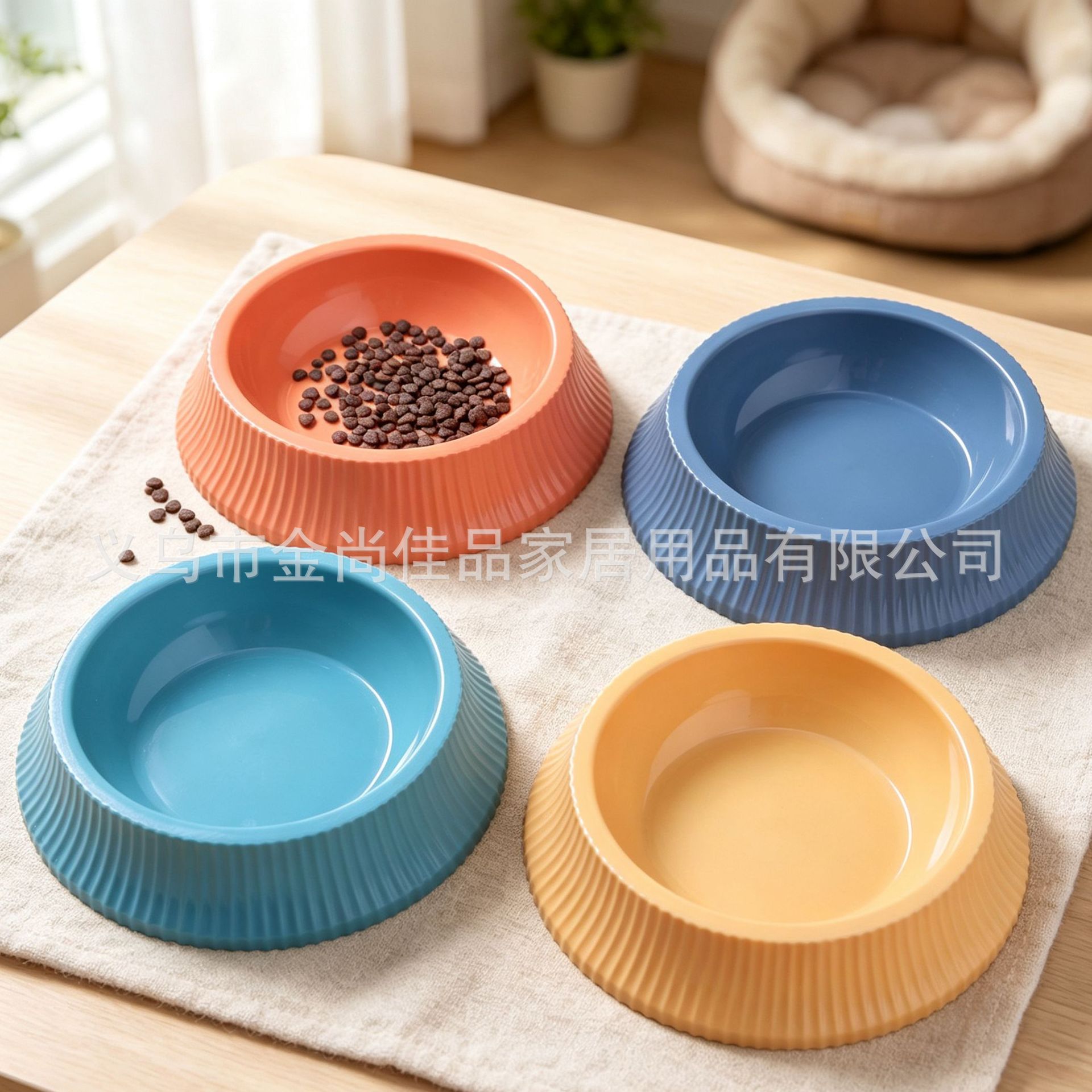 Pet bowl, anti-choking rice bowl for dogs and cats, plastic anti-slip slow-eating pet food utensils Specification image