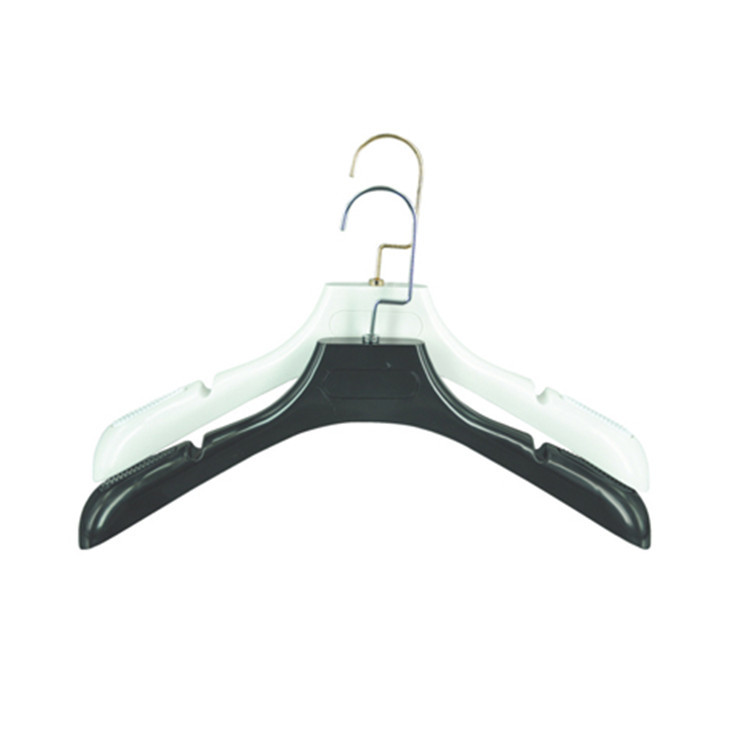 【旭峰】女士西服装衣架宽肩加厚黑白色塑料防滑无痕服装店用衣挂白底实物图