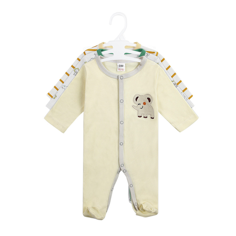 Wholesale of children's clothing from source manufacturers for export in 2024, European and American cotton baby crawling clothes, Amazon Caterpillar long-sleeved crawling clothes Item Picture