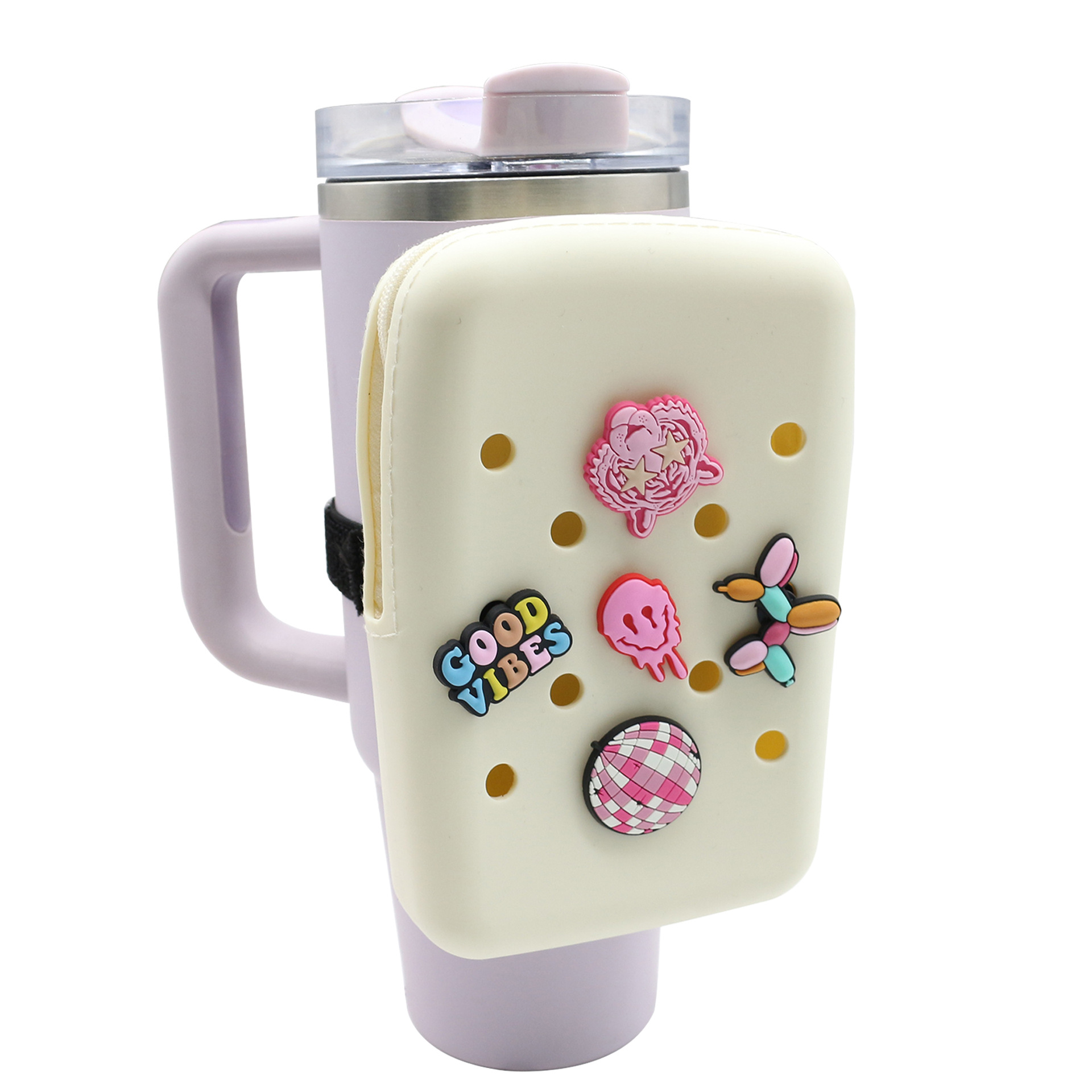 Cross-border bestsellers: stanley water Cup Silicone hole Bag, 40oz Ice Cup, loose change bag, outdoor exercise arm bag Item Picture