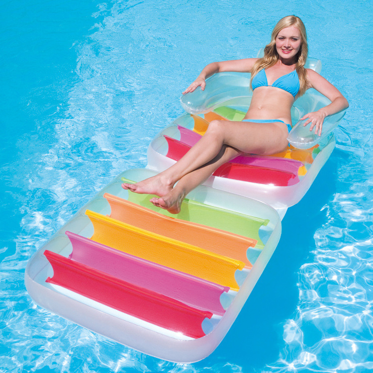 Bestway43023 foldable backrest water lounge chair, inflatable float float bed, water bed, beach mat