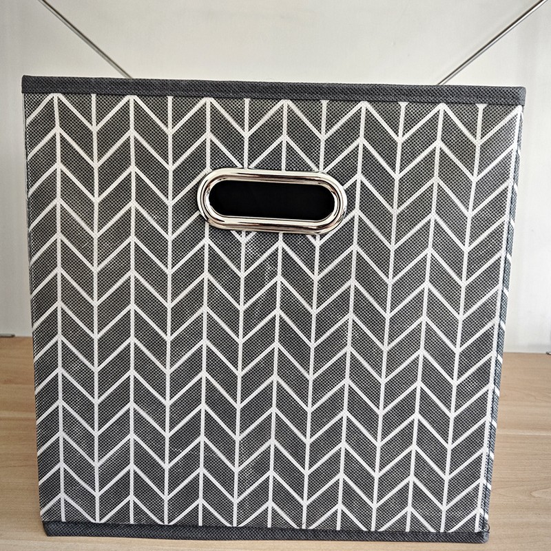 储物箱收纳柜可折叠收纳篮带金属手柄家居收纳盒抽屉式方盒大容量产品图