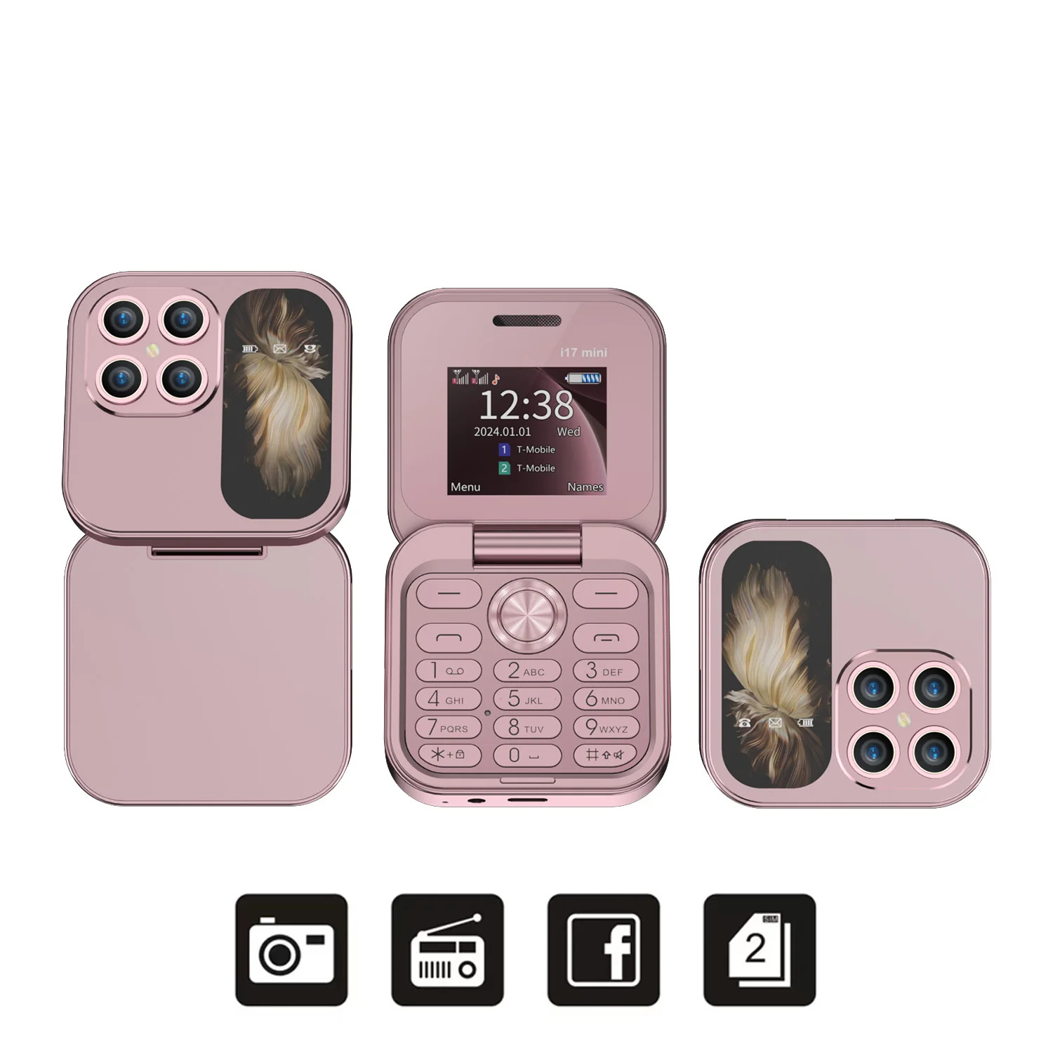 Orange i17 Mini foldable phone iPhone smart phone Item Picture
