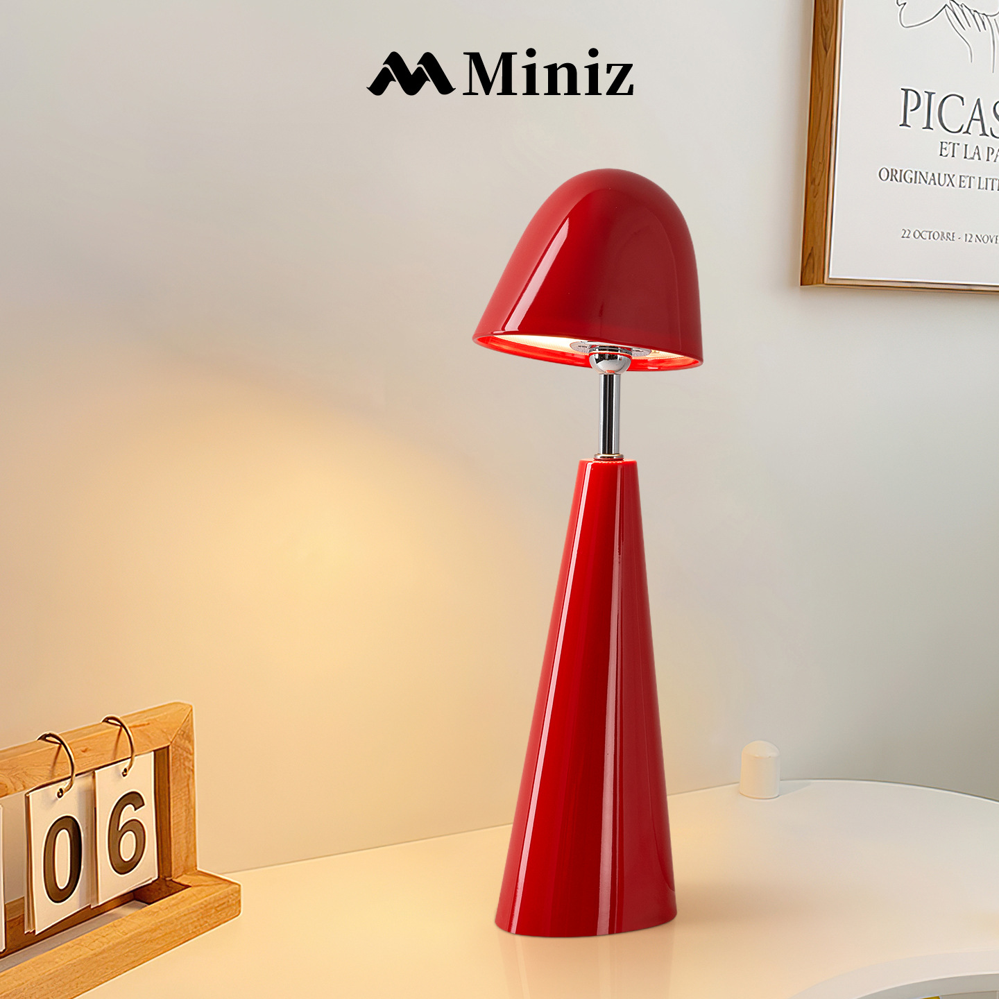 Memphis bedroom bedside Hepburn table lamp, retro living room atmosphere decorative lamp, vintage eye-protecting study desk lamp details Picture