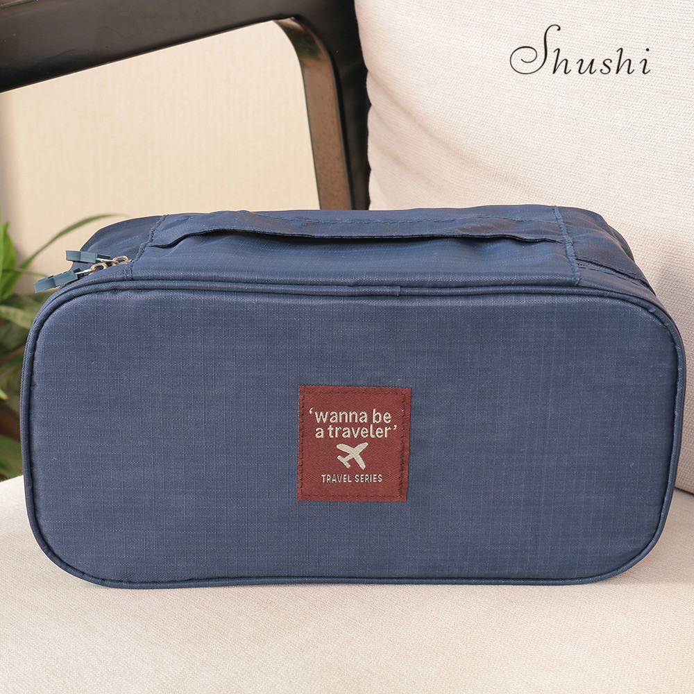 化妆包/化妆包PU/防水旅行收纳鞋袋/旅行收纳七件套/收纳袋白底实物图