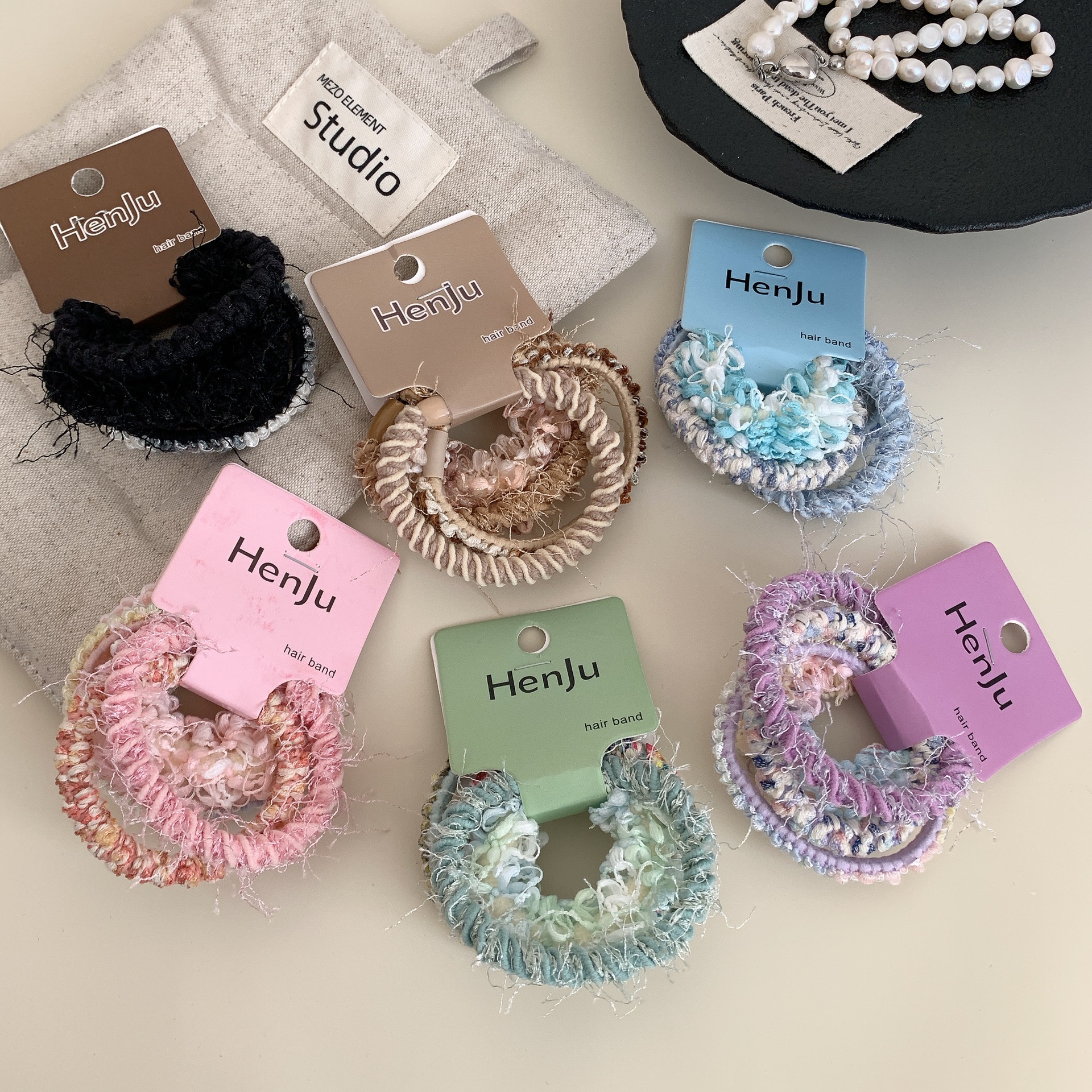 秋冬新款橡皮筋女扎头绳2024年马尾高弹力耐用发绳高颜值皮套发圈