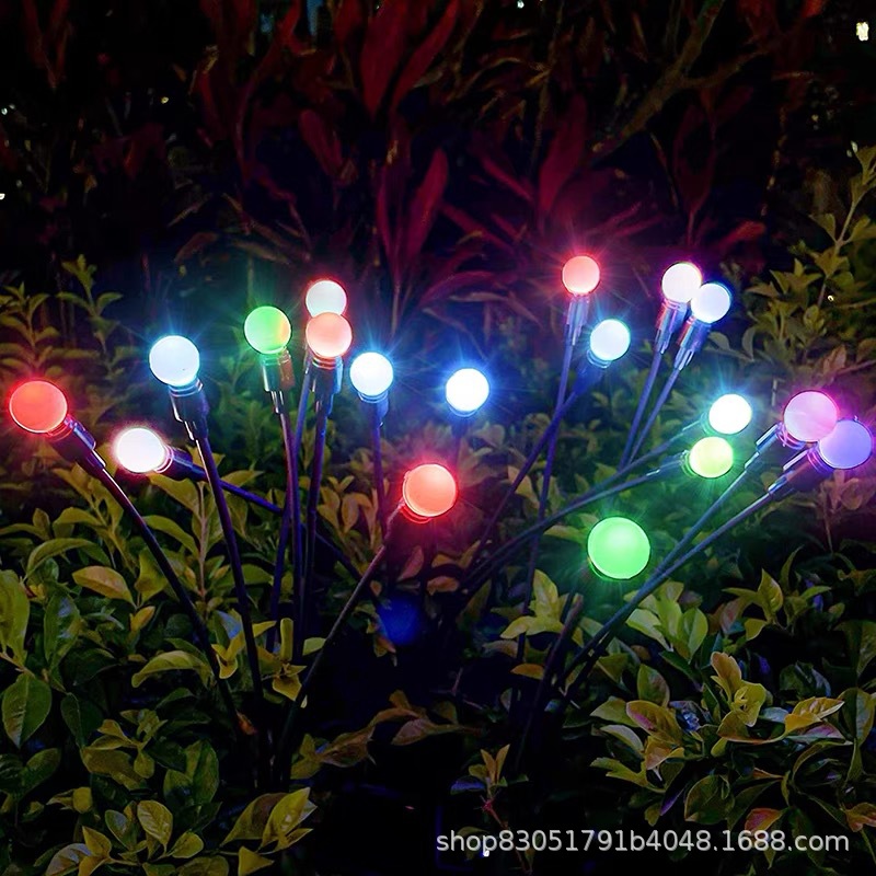 Solar-powered outdoor waterproof firefly lamps for courtyard and garden atmosphere decoration and creative outdoor lawn ground insertion lamps Specification image