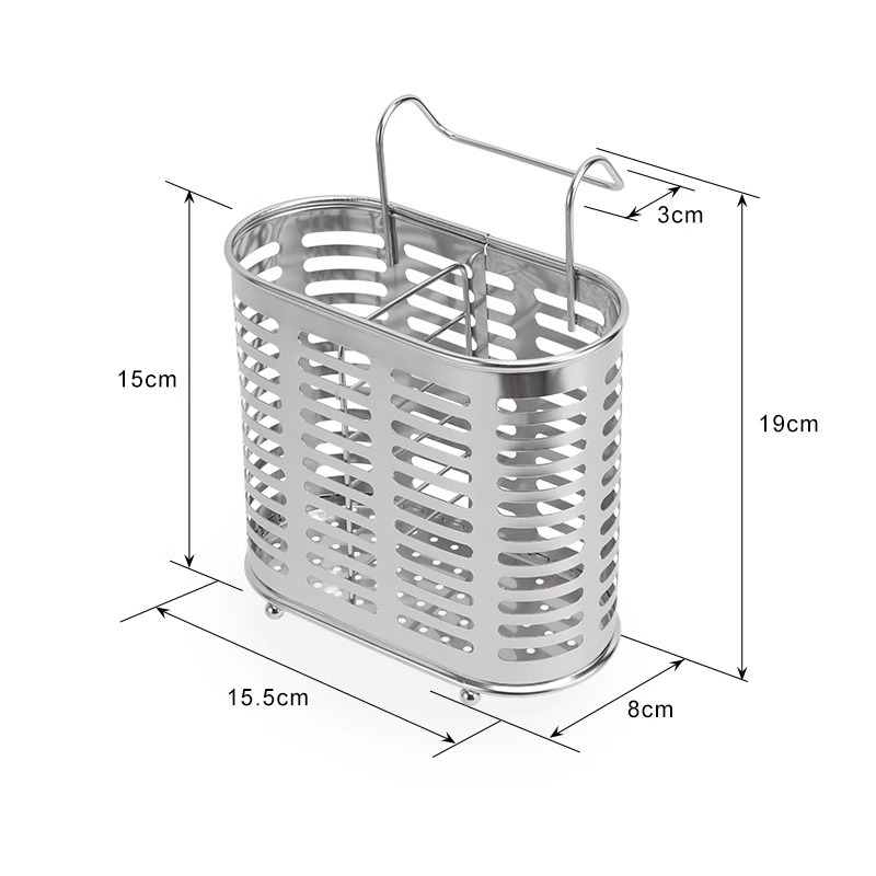 304 stainless steel chopstick holder wall-mounted kitchen chopstick storage box, chopstick cage, high-end new household chopsticks qxq Specification image