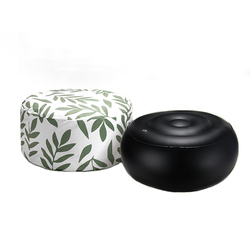 Factory-customized PVC inflatable inner liner round stool, outdoor party thickened, wear-resistant, portable with fabric cover inflatable round stool Item Picture