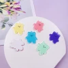 DIY acrylic accessories, phone cases, keychains, pendants with holes, bright pink, double-sided transparent bear pendants Application Scenario