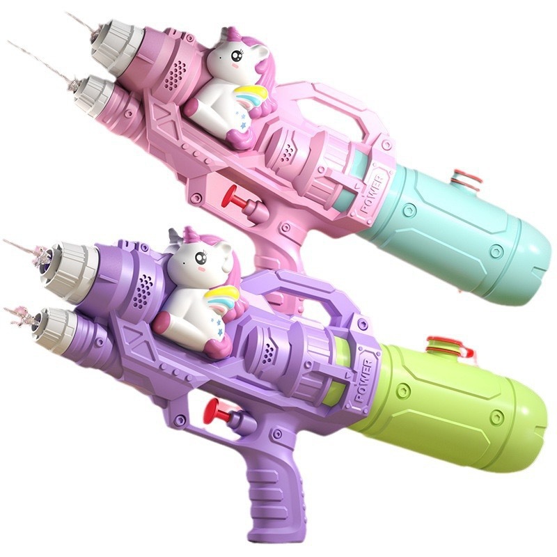The 2024 new girls' water gun, a children's toy, features a high-pressure, powerful water spray gun with a long range. It is available for street vending during the Water-Splashing Festival night market Item Picture