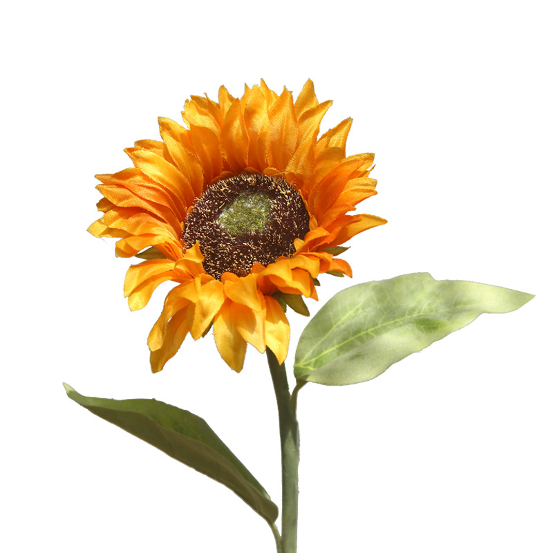 Single-headed sunflower artificial flowers, home living room decoration and arrangement, table flower arrangement, hotel and homestay artificial flower bouquets Item Picture