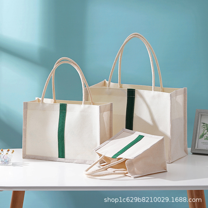 Wholesale of laminated canvas bags in stock, eco-friendly hand-held canvas bags, single-shoulder hand-painted canvas bags with logo printing, cotton and linen bags Specification image