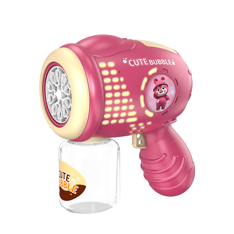 Cute Little Bear Bubble Machine, Children's Toys, Electric Luminous Bubble Sticks, Bubble Guns, Park Street Vending, Parent-Child Interaction Item Picture