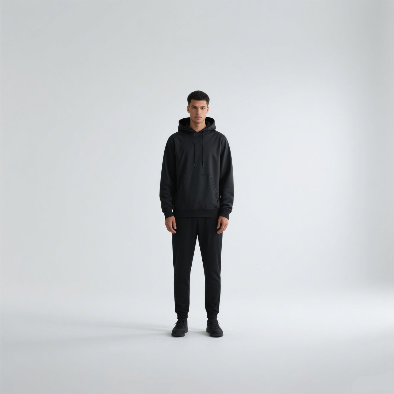 跨境卫衣上衣女秋冬纯色宽松薄厚款连帽卫衣女定制班服男卫衣外套细节图