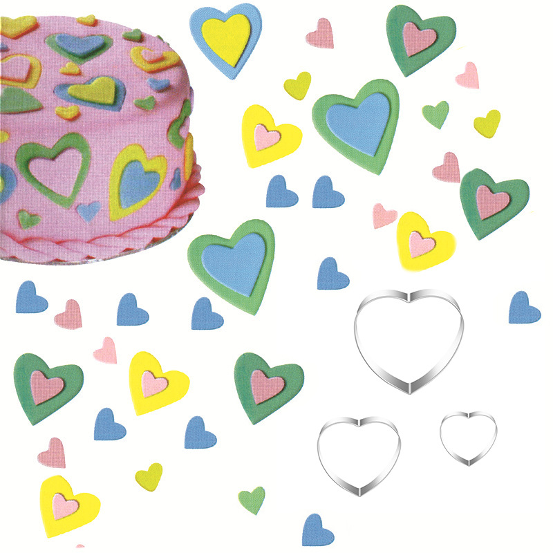 日用百货厨房用品烘培工具不锈钢爱心饼干模跨境电商货源源头厂家现货翻糖DIY小工具A302